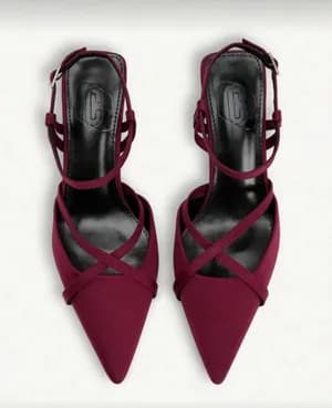 Pointed Toe criss cross detail low heel 38