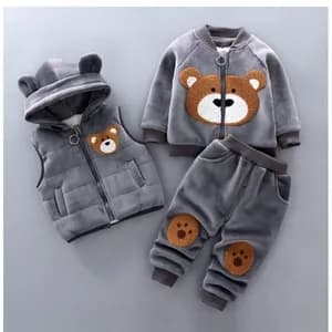 Unisex Warm Jacket, Vest and Pant Set