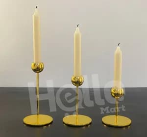 Gold Candle Holder Set 3 Pieces