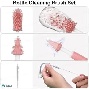 3-in-1 Silicone Baby Bottle Cleaning Brush Set