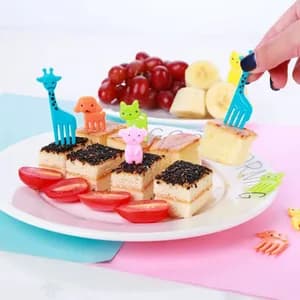 10Pcs Food Fruit Fork Picks for Kids