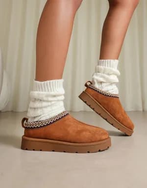 SIMMI LONDON cally grey slippers