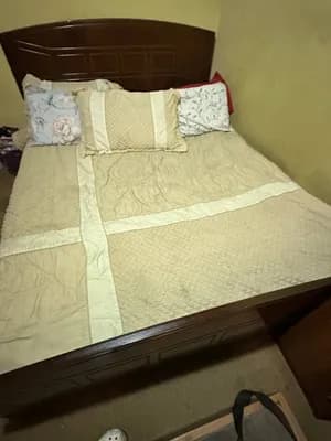 Bed without mattres + dressing table + Cupboard + kitchen cabinet