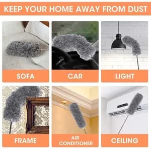 Microfiber Duster with Telescopic Extension Pole