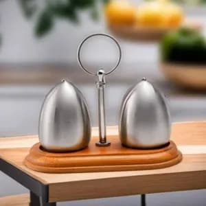 Modern Metal Egg Shapped Seasoning Shakers