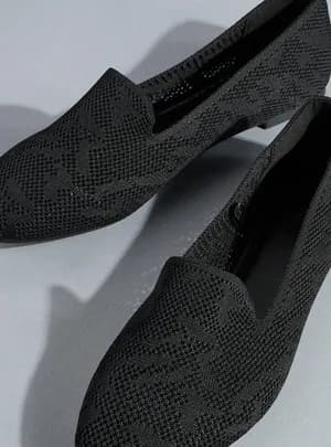 MAX textured slip on ballerina