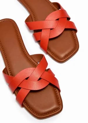 Papaya comfort woven sandals