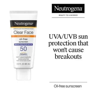 Neutrogena SPF 50 Clear Face Sunscreen Oily Skin