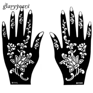 1 Pair Henna Tattoo Stencil Set