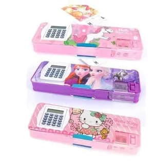 FANCY PENCIL BOX WITH CALCULATOR FOR KIDS SCHOOL