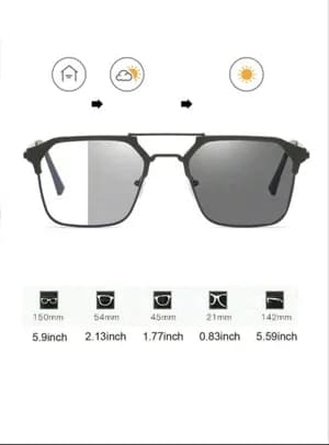 Unisex Fashion Photochromic Glasses
