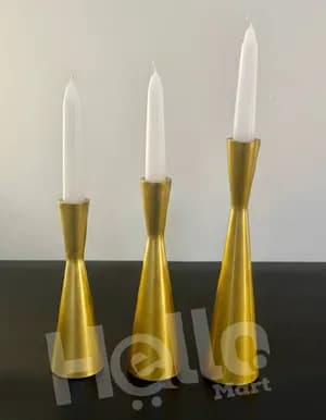 Elegant Gold Candle Holders Set
