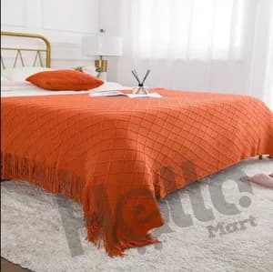 Soft Knitted Sofa Throw Blanket 152x127cm