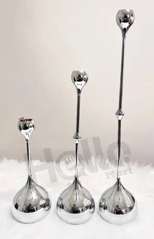 Elegant Metal Candle Holder Set