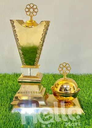 Gold Incense Burner with Holder