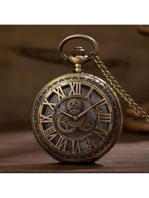 Vintage Classic Large Gear Pocket Watch