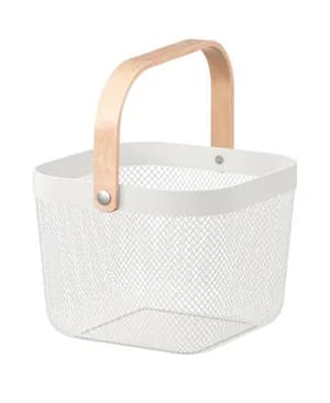 IKEA White Storage Basket 25x26x18 cm