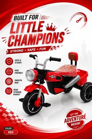 Kids Motorcycle-Style Tricycle