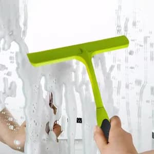Non-slip hand-held plastic squeegee
