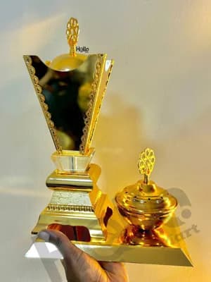 Golden Incense Burner Holder Set