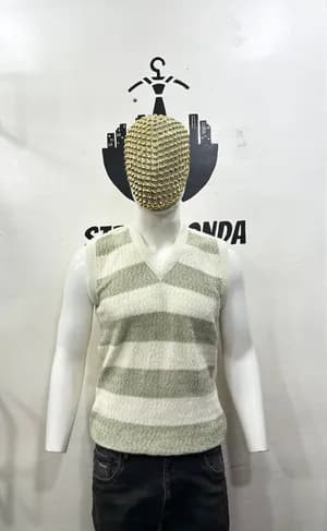 Striped Knit Vest XL