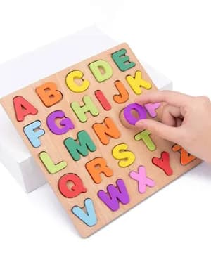 MK- 0944 Alphabet learning wooden Montessori puzzle