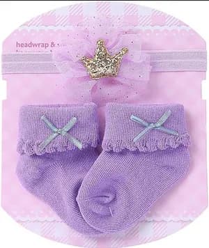 Toddler babygirl headwrap and socks