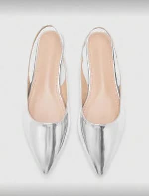 Pointy toe sling back flat