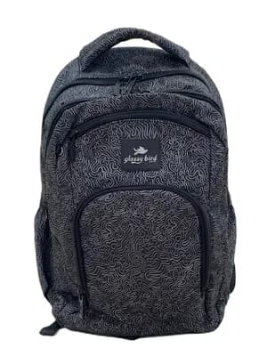 Glossy Bird Black Backpack