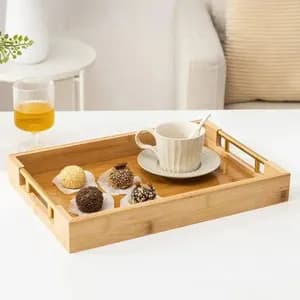 Bamboo Serving Tray Set of 3