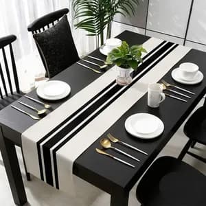 Black & White Table Runner