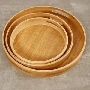 Bamboo Serving Tray Set of 3