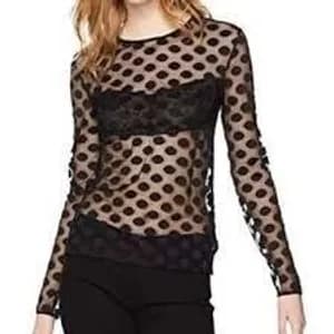Guess Sheer Polka Dot Top XS
