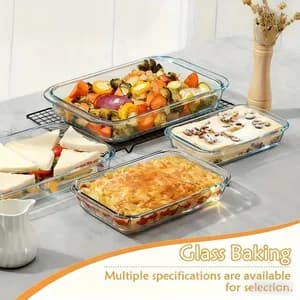 Oval Glass Bakeware Set 3 Pieces