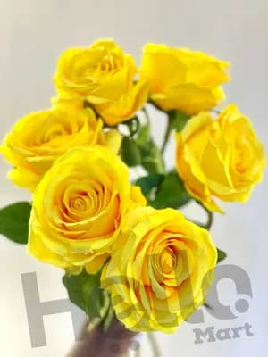 Artificial Yellow Rose Home Decor