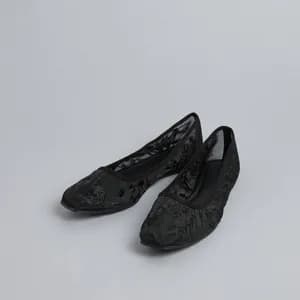 MAX floral mesh slip on flat 39