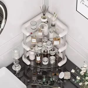 Corner Makeup & Skincare Organizer 3-tier