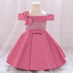 Toddler Girl Bowknot Lace Princess Party Dress