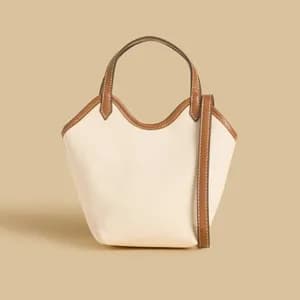 MAX Denim Tote Bag with Button Closure