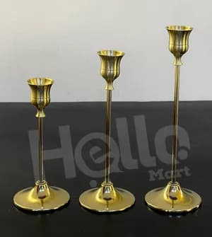 Gold Candle Holders Set of 3