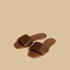 MAX Brown Slip-On Flat Sandals