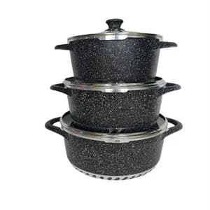 3pcs Non Stick Granite Cookware