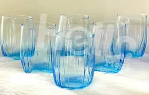 Quality Blue Drinking Glasses Set