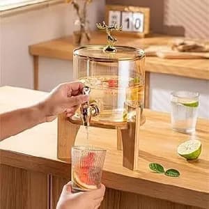 7 Glass Juice Dispenser Set