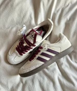 Adidas Samba OG Wonder White Maroon
