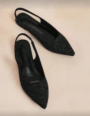 Pointy toe sling back flat