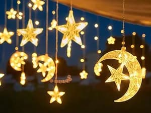 Ramadan Moon Star String Lights