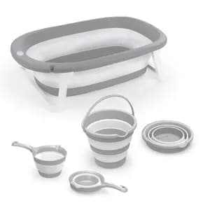 5 in 1 Foldable Baby Bathtub with Thermometer