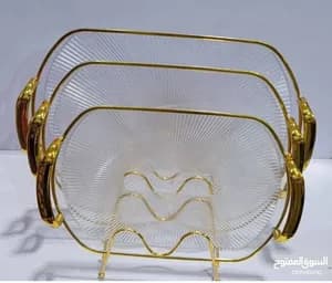 3-Piece Acrylic Serving Tray Set