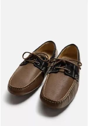Zara men leather loafers
